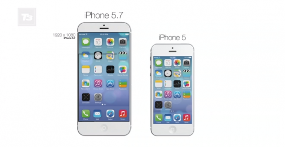 This iPhone 5.7 concept combines iPhone 6 rumors and iOS 7.