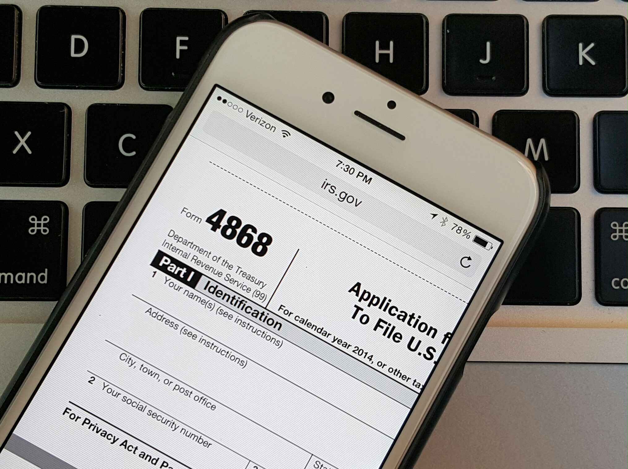 How To File A Tax Extension On Iphone Ipad Or Computer Irs Form 4868