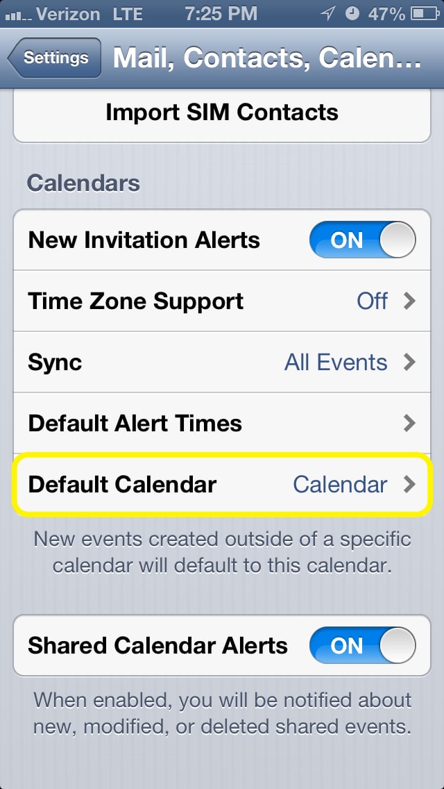 How to Set the Default Calendar on Your iPhone