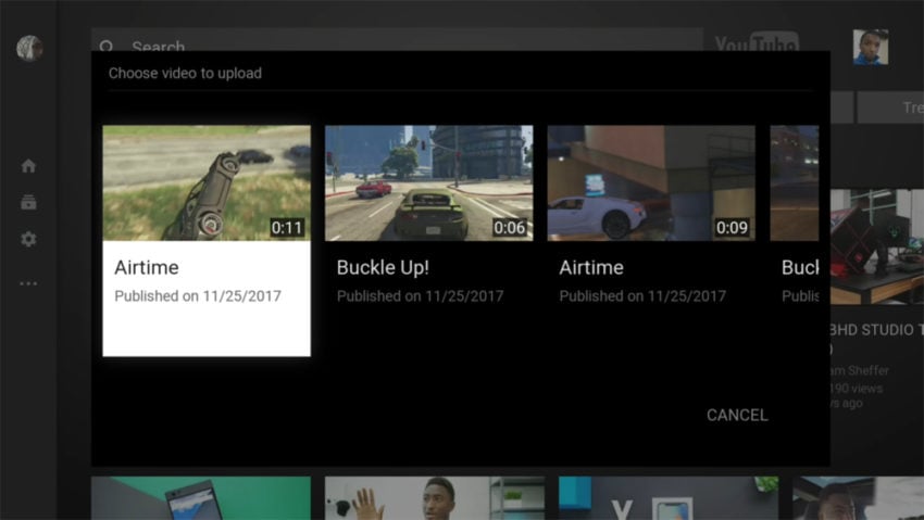how to upload a youtube video from xbox one
