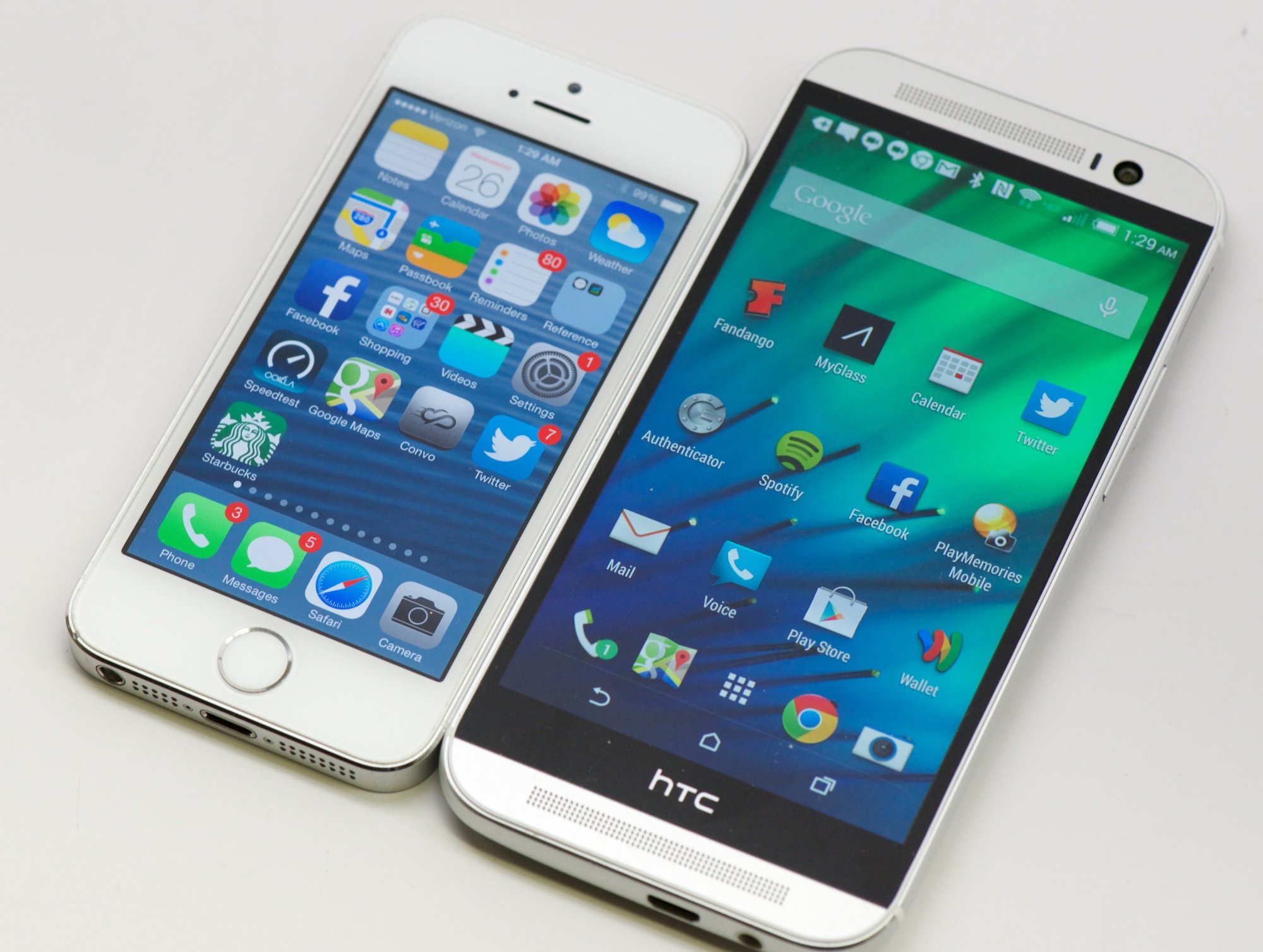 Какой телефон посоветуйте. HTC one m7 vs iphone.