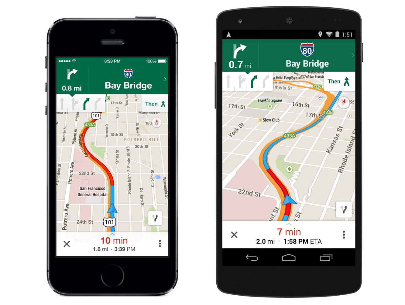 Google Maps Update Delivers New Features, Apple Waits for iOS 8