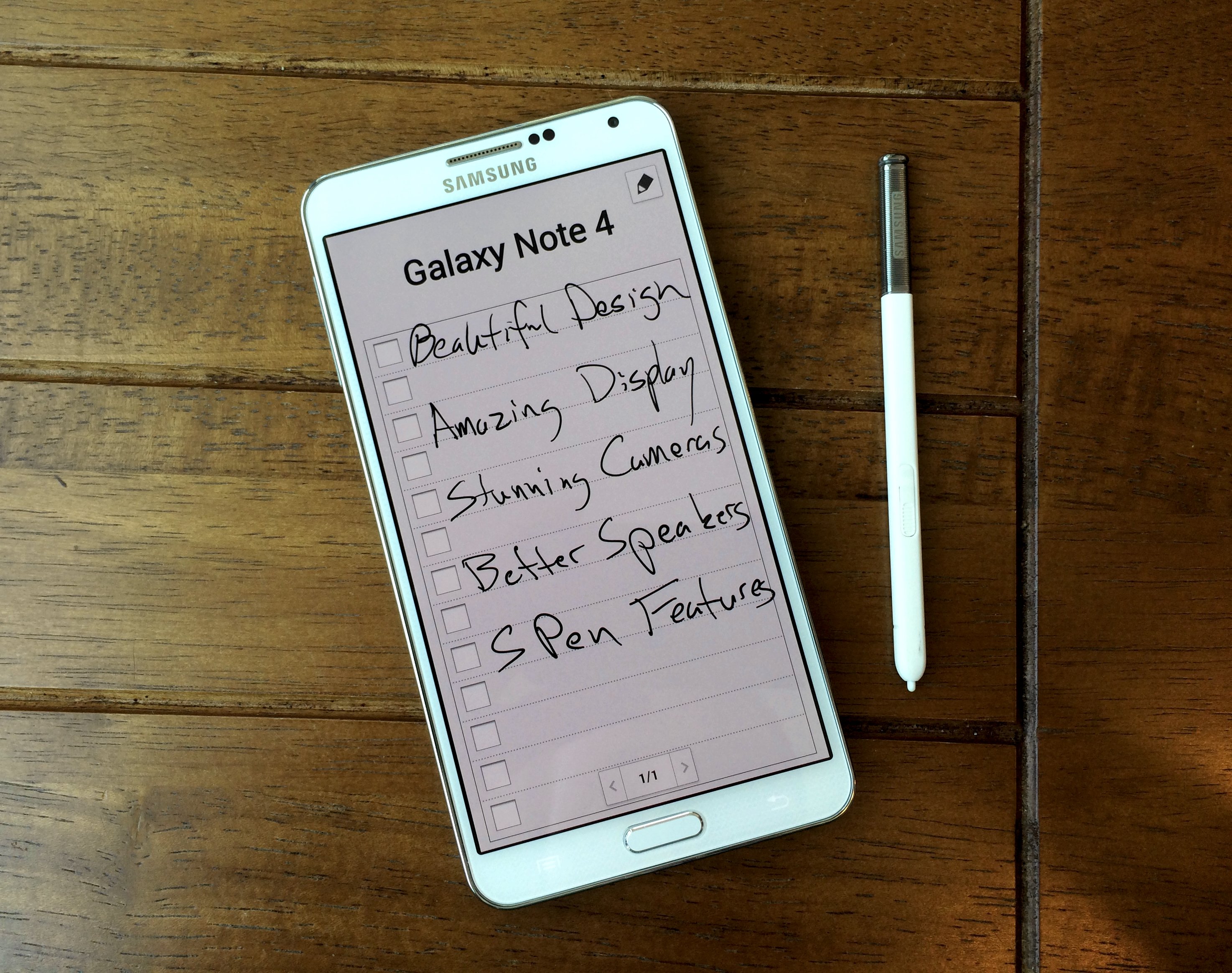 Fonctionnalités du Galaxy Note 4