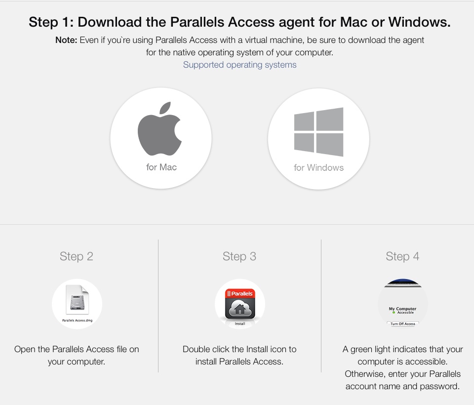 parallels access windows 8.1