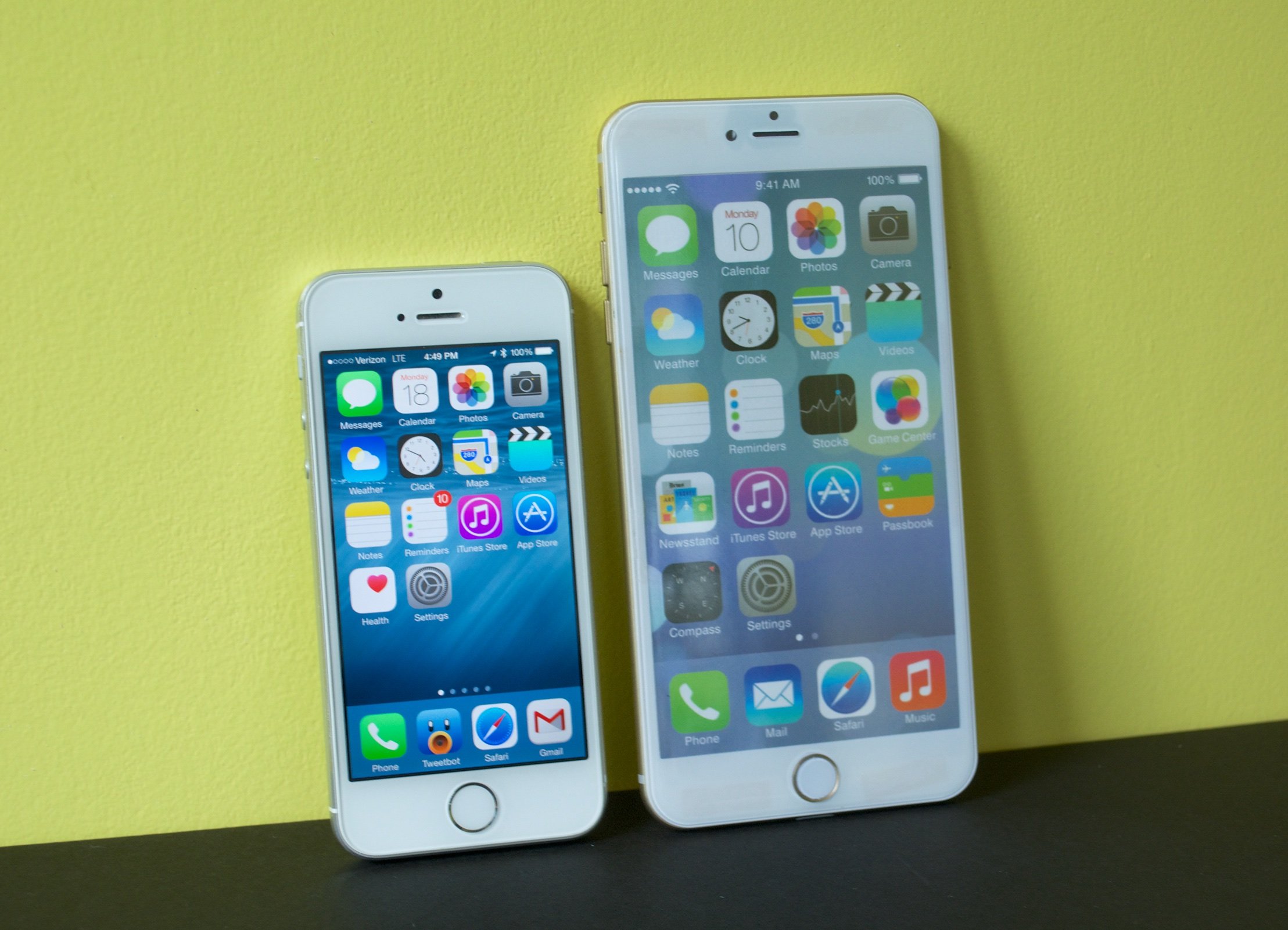 iphone 6 size compared to iphone 5