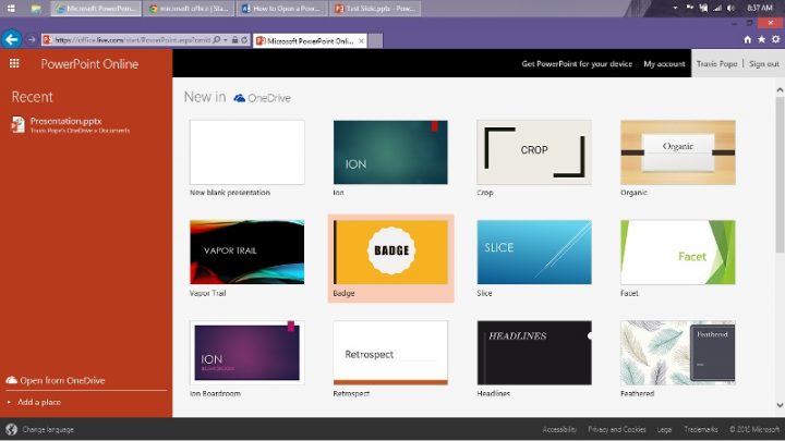 open microsoft powerpoint presentation online