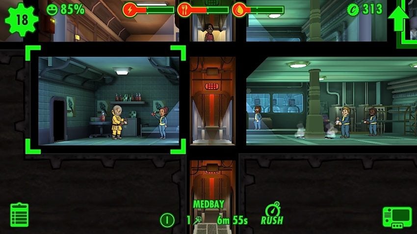 fallout shelter training efficiency