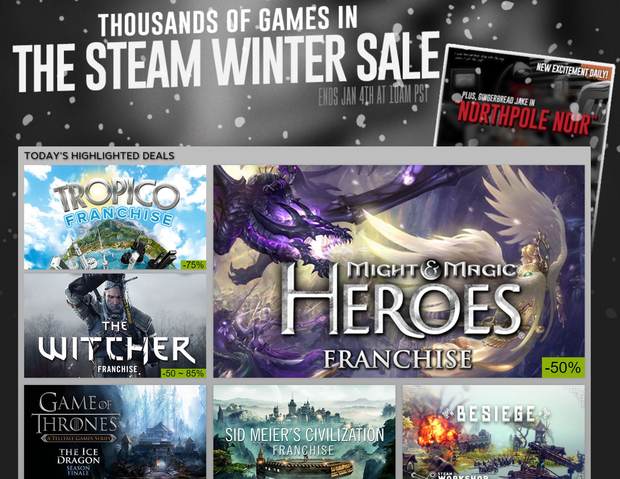 Crazy Steam Winter 15 Sale Brings Deals Crushes Servers