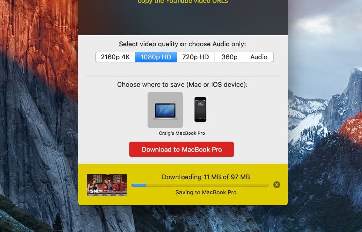 how to download a youtube video mac