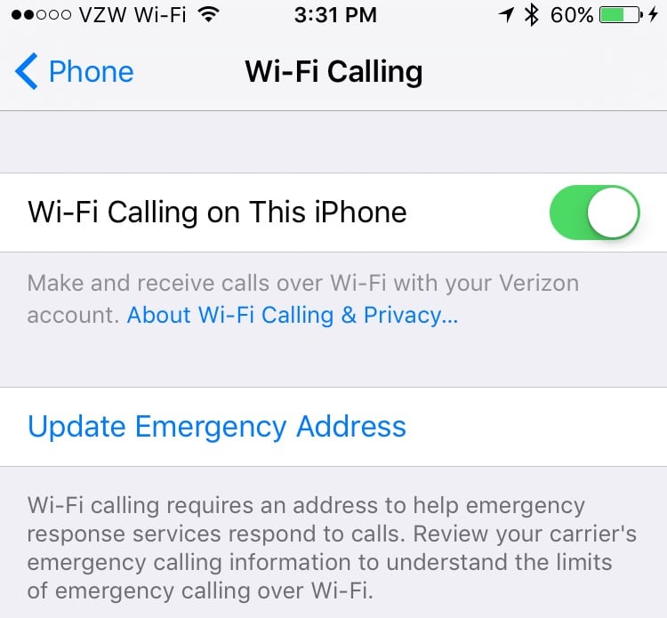 Is Wifi Calling Included With Verizon