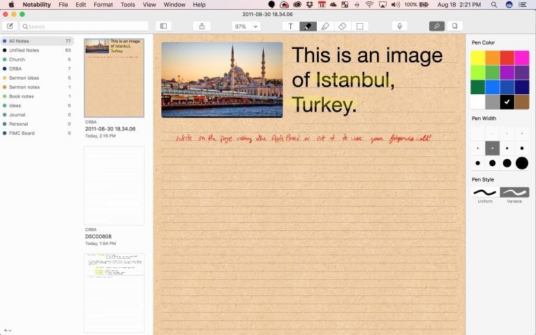 notability how to view files on mac