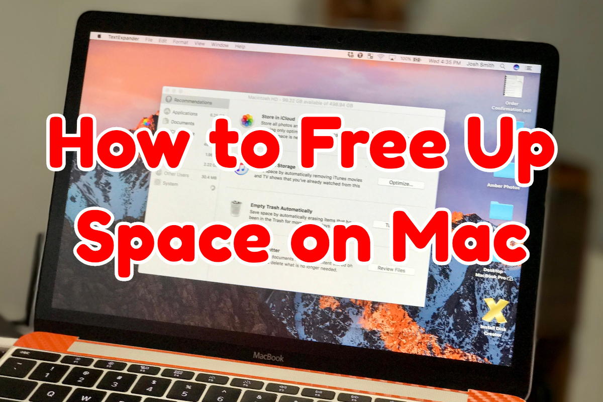 how to clear out space on mac