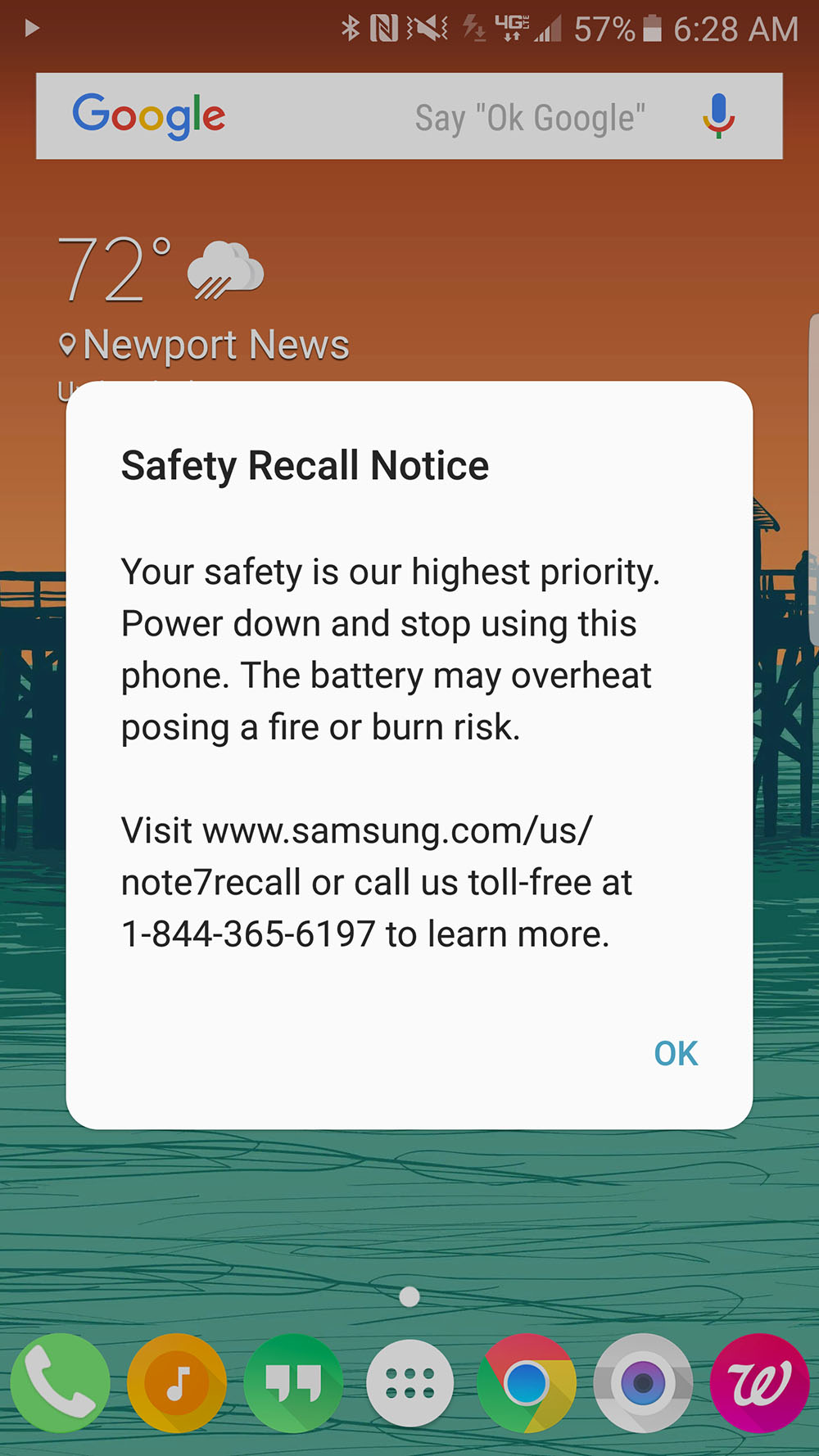 Galaxy Note 7 Update Arrives with Recall Warning