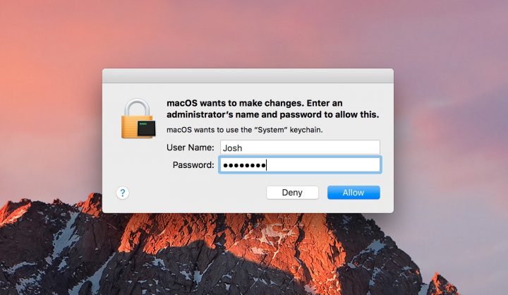 how to get past admin password mac