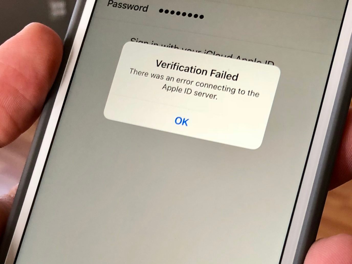 How to Fix Verification Failed: Error Connecting to Apple ID Server