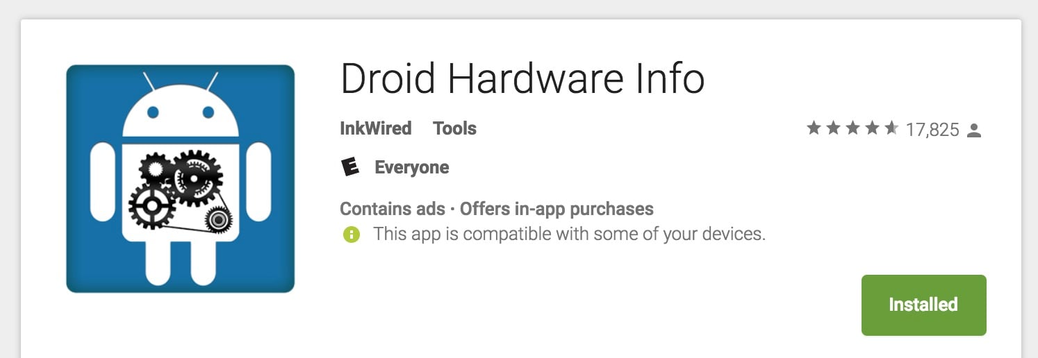 Droid hardware info