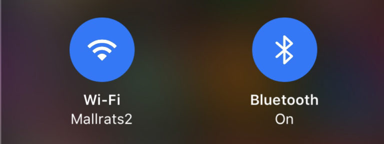 What Do The Bluetooth & WiFi Symbols Mean in the iPhone Control Center