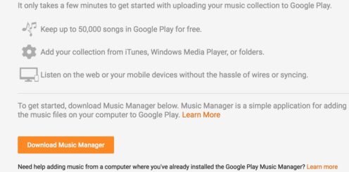 google music manager download windows 10