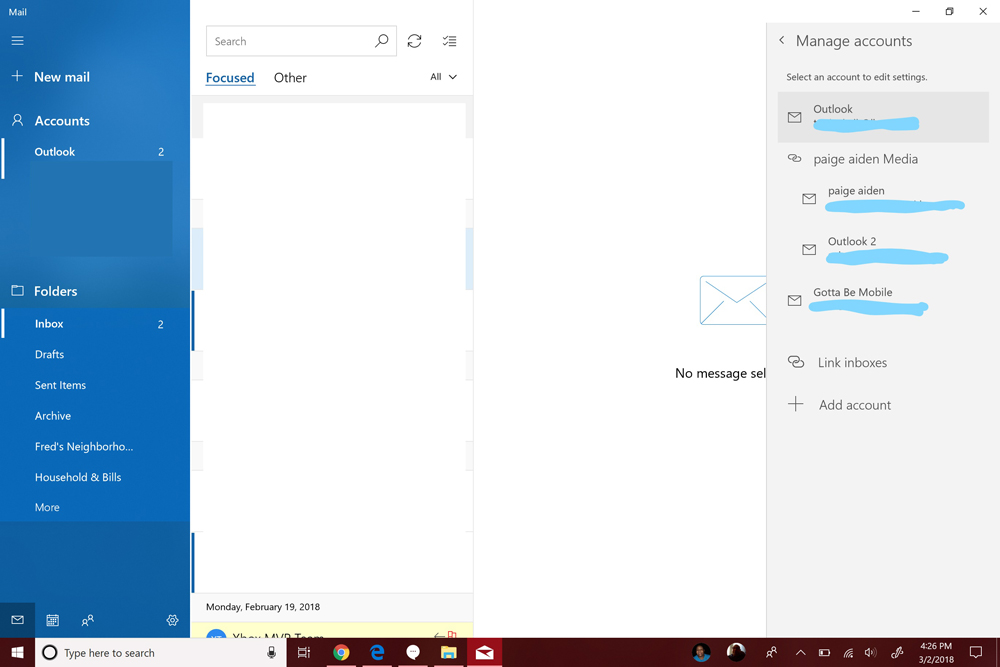 how to sync office 365 mail to mail on windows 10