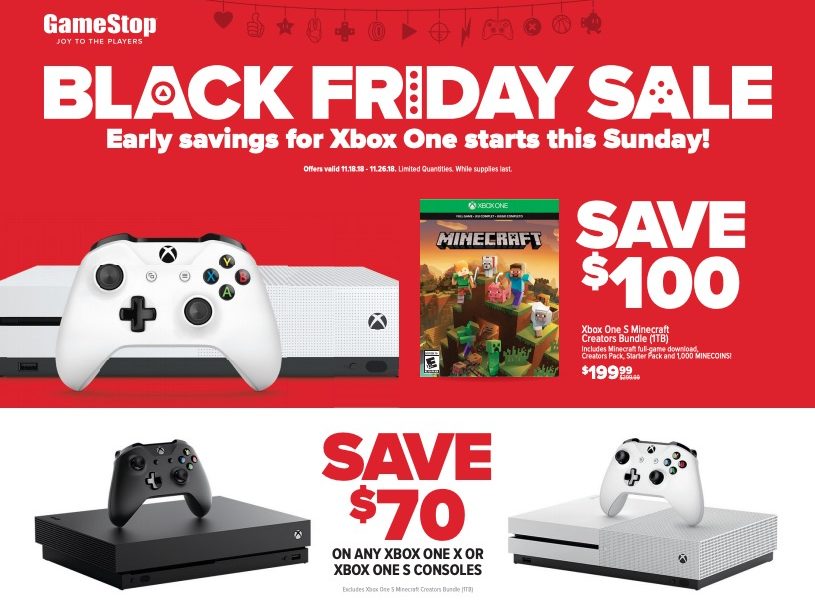GameStop Black Friday Ad Save 70 to 100 on Xbox One & PS4 + Huge