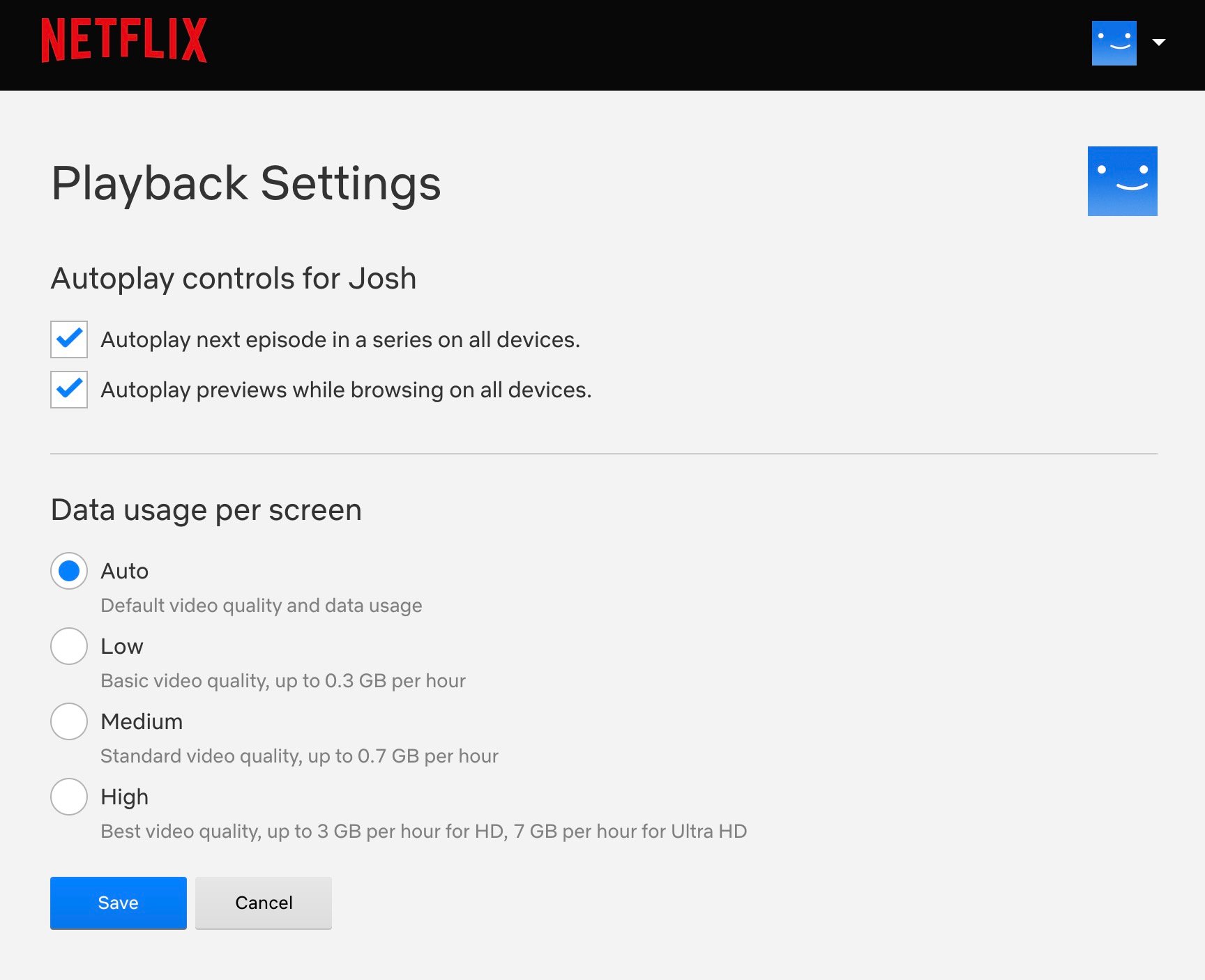 How to Change Netflix Quality Settings