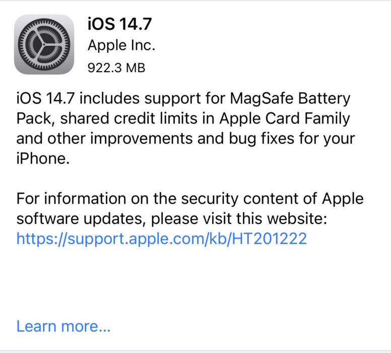 Install iOS 14.7.1 for Better Security