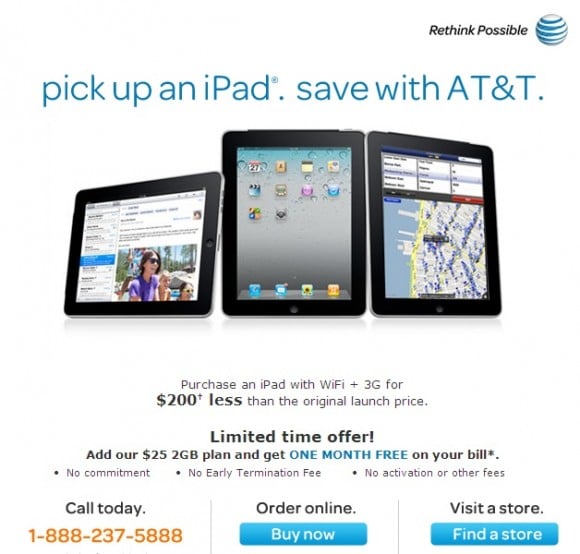 AT&T selling original iPad w/ 3G at up to 300 off