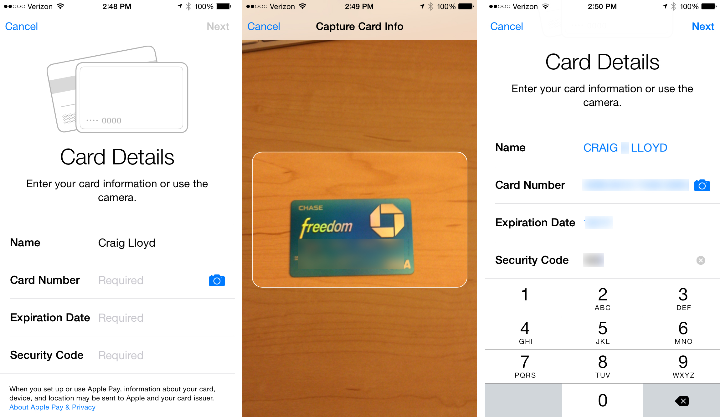 setting up apple pay