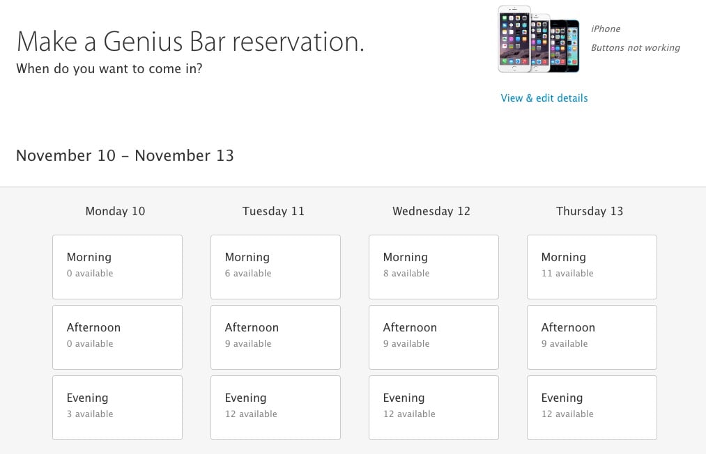genius bar reservation