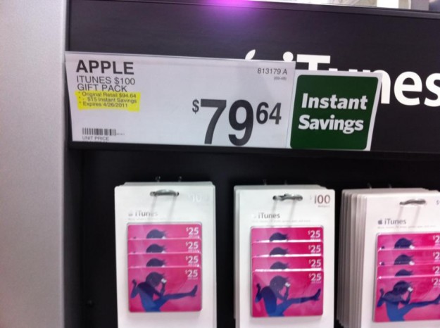 Deal: $100 iTunes Gift Card for $80 at Sam's Club