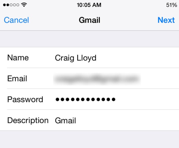 how do i add my gmail account to my iphone